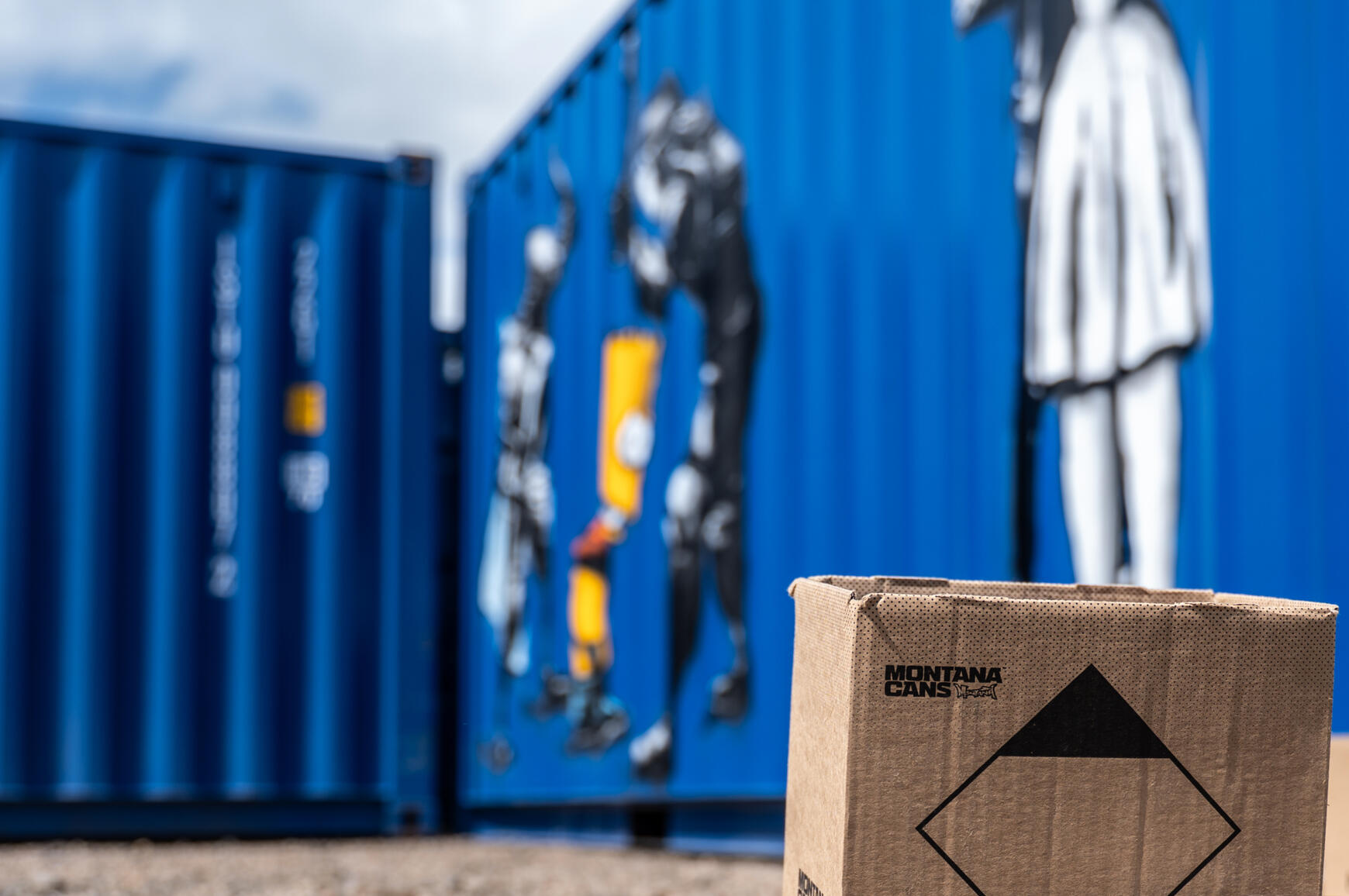 Moony mural by Rebel Bear at the Boxxs Self Storage exhibition in Linlithgow, part of the permanent open-air gallery for Bo’ness and West Lothian visitors